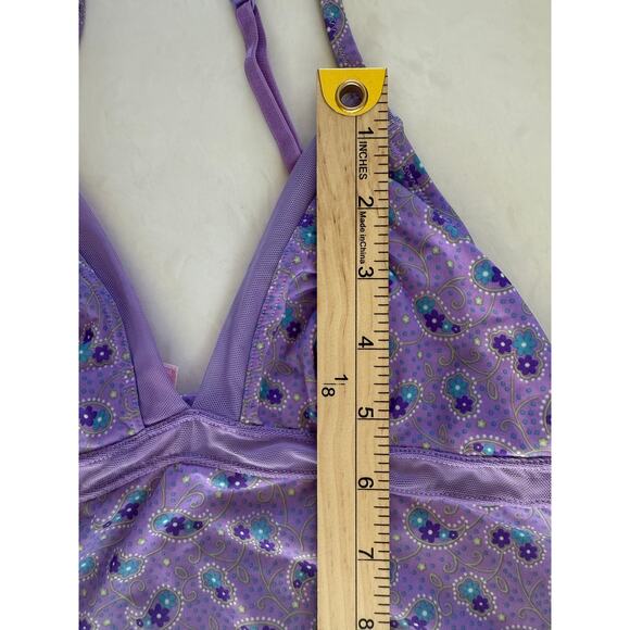 Y2K Victorias Secret Slip Dress Size M Purple Ditzy Floral Babydoll Fairy - Picture 10 of 12